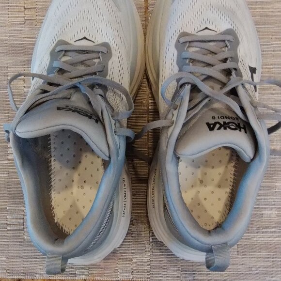 Hoka Bondi 8 Sharkskin Grey Size 9 2E Wide - Picture 7 of 16
